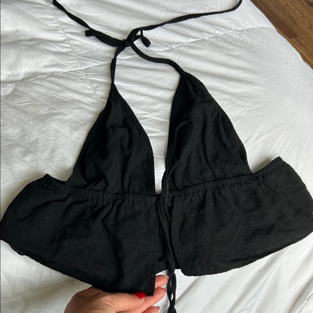 Black Halter Top
